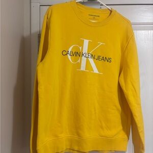 Calvin Klein Yellow Crewneck Sweater